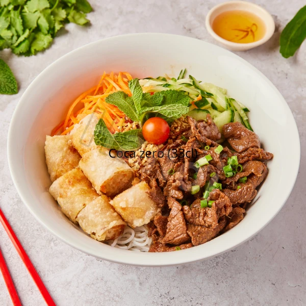 Bún bò nướng sả